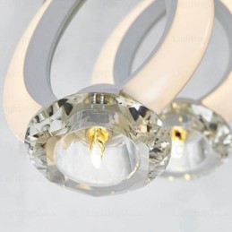 1 Light Modern Contemporary Pendant Light with Crystal Shade