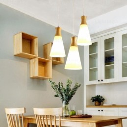 1 Light Modern Contemporary Nordic Pendant Light with Glass Shade