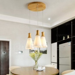 1 Light Modern Contemporary Nordic Pendant Light with Glass Shade