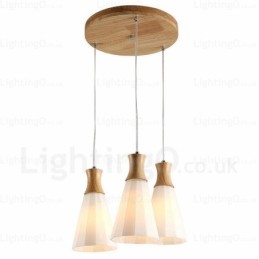 1 Light Modern Contemporary Nordic Pendant Light with Glass Shade