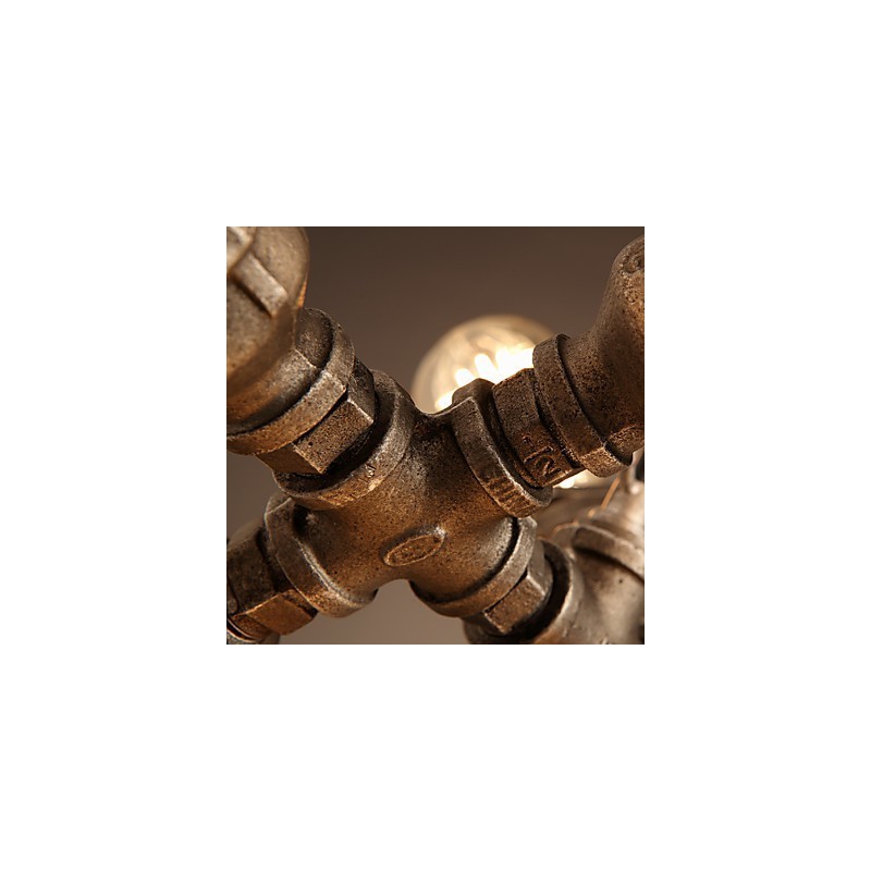 Rustic Lodge Vintage Electroplated Metal Chandelier