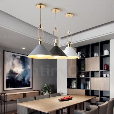 1 Light Nordic Modern Contemporary Pendant Light with Stainless Steel Shade Shops