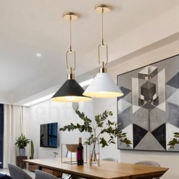 1 Light Nordic Modern Contemporary Pendant Light with Stainless Steel Shade Shops