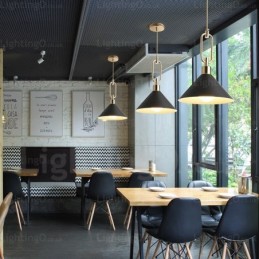 1 Light Nordic Modern Contemporary Pendant Light with Stainless Steel Shade Shops