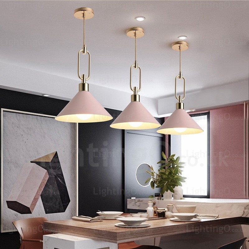 1 Light Nordic Modern Contemporary Pendant Light with Stainless Steel Shade Shops
