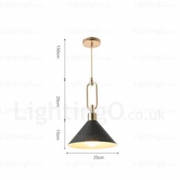 1 Light Nordic Modern Contemporary Pendant Light with Stainless Steel Shade Shops