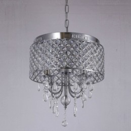 1 Light Modern Contemporary Pendant Light with Crystal Shade