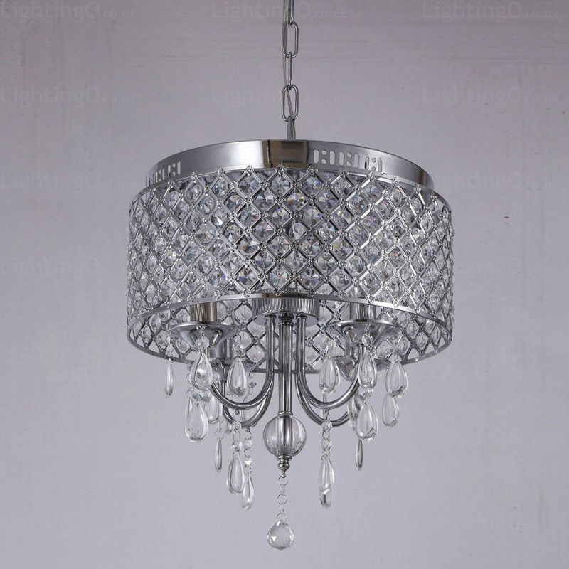 1 Light Modern Contemporary Pendant Light with Crystal Shade