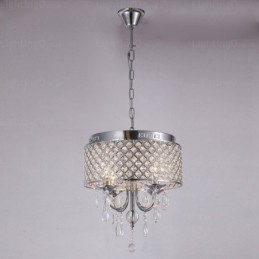 1 Light Modern Contemporary Pendant Light with Crystal Shade