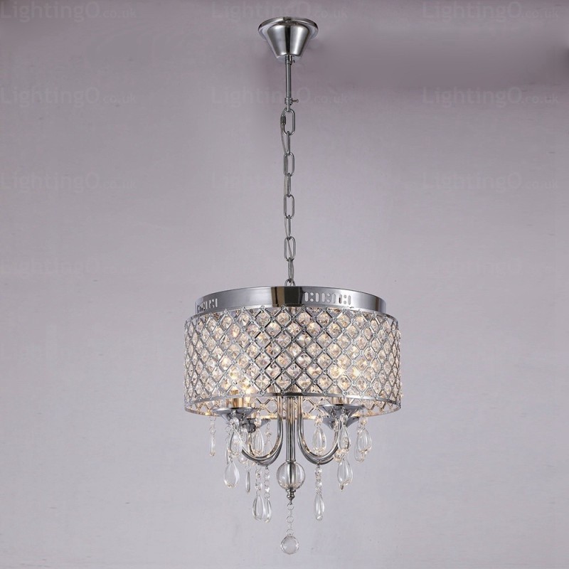 1 Light Modern Contemporary Pendant Light with Crystal Shade