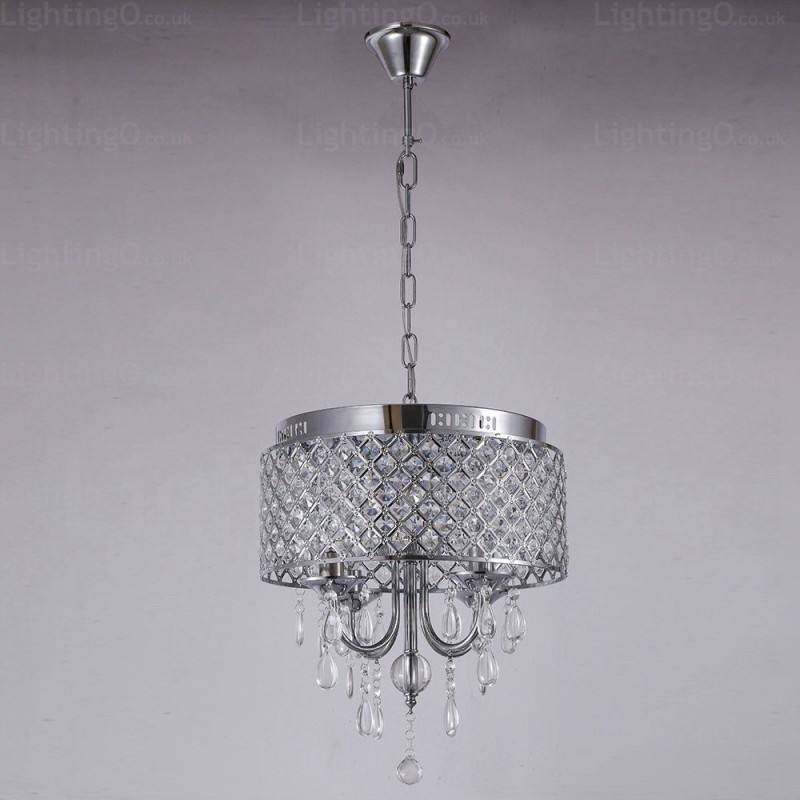 1 Light Modern Contemporary Pendant Light with Crystal Shade
