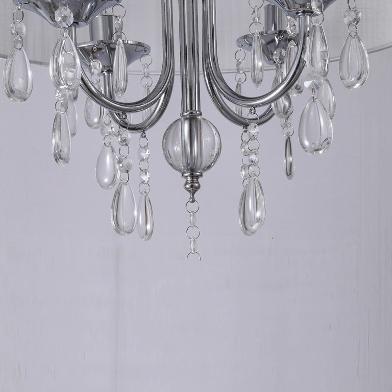 1 Light Modern Contemporary Pendant Light with Crystal Shade