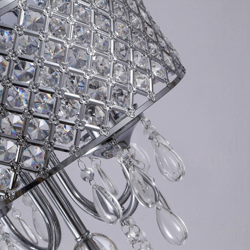 1 Light Modern Contemporary Pendant Light with Crystal Shade