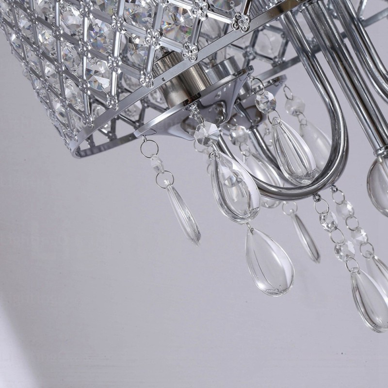 1 Light Modern Contemporary Pendant Light with Crystal Shade