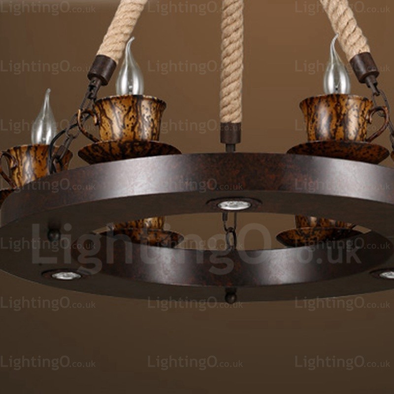 9 Light Country Rustic Pendant Light