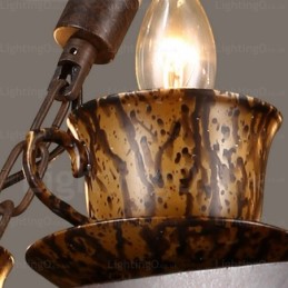 9 Light Country Rustic Pendant Light