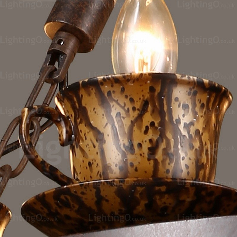 9 Light Country Rustic Pendant Light