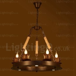 9 Light Country Rustic Pendant Light