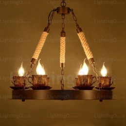 9 Light Country Rustic Pendant Light