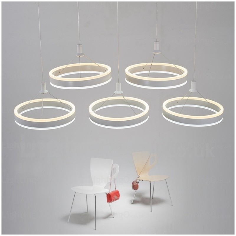 2 Light Modern Contemporary Pendant Light with Acrylic Shade