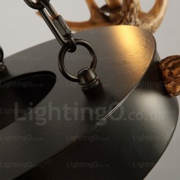 9 Light Vintage Retro Rustic Antler Chandelier Pendant Light
