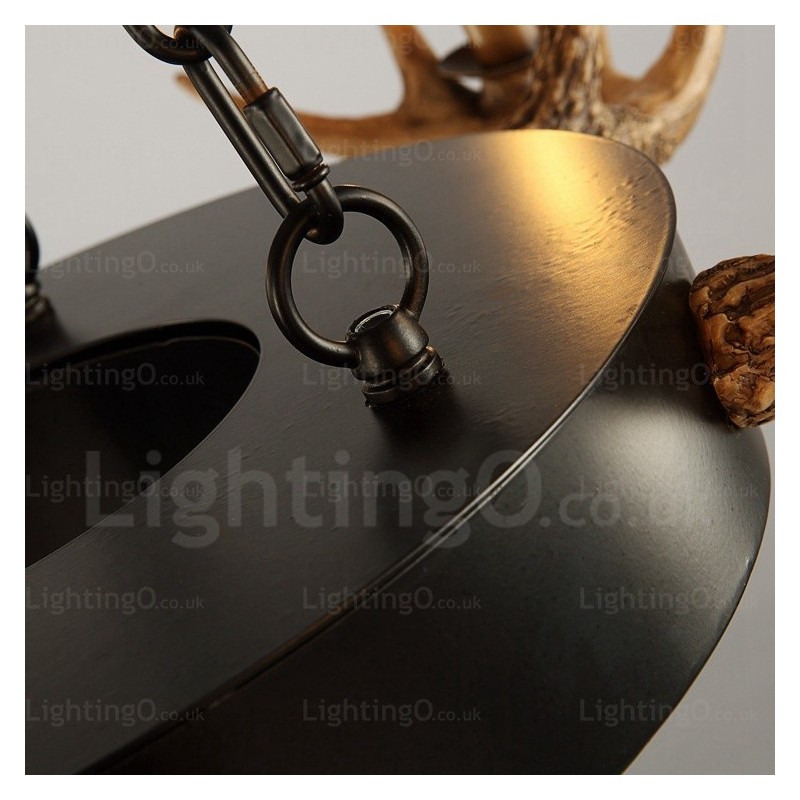 9 Light Vintage Retro Rustic Antler Chandelier Pendant Light