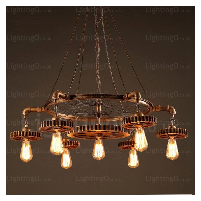 7 Light Vintage Retro Pendant Light