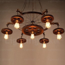 7 Light Vintage Retro Pendant Light