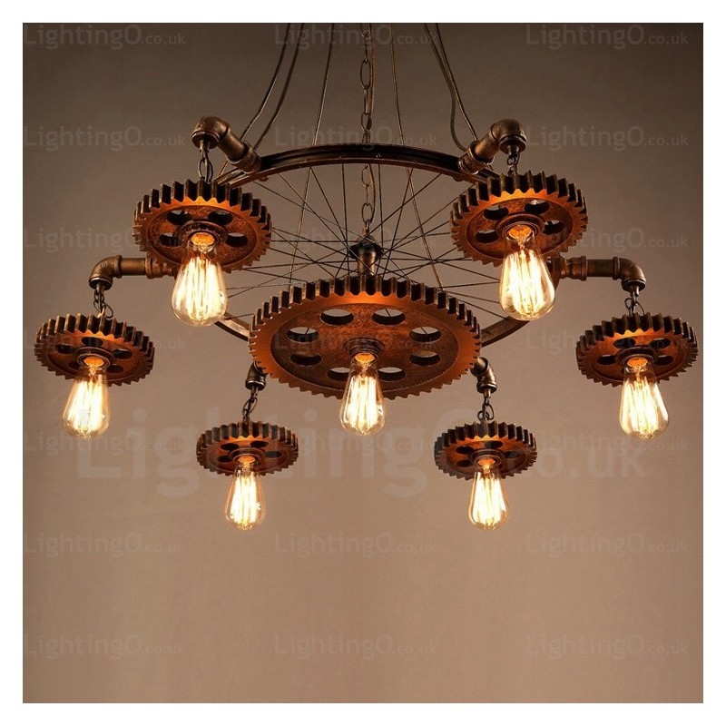 7 Light Vintage Retro Pendant Light