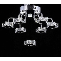 Flush Mount 7 Light Modern Electroplated Stainless