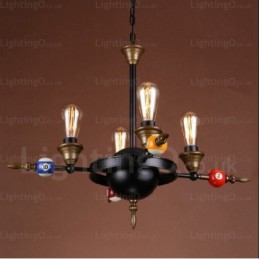 4 Light Country Rustic Vintage Retro Pendant Light
