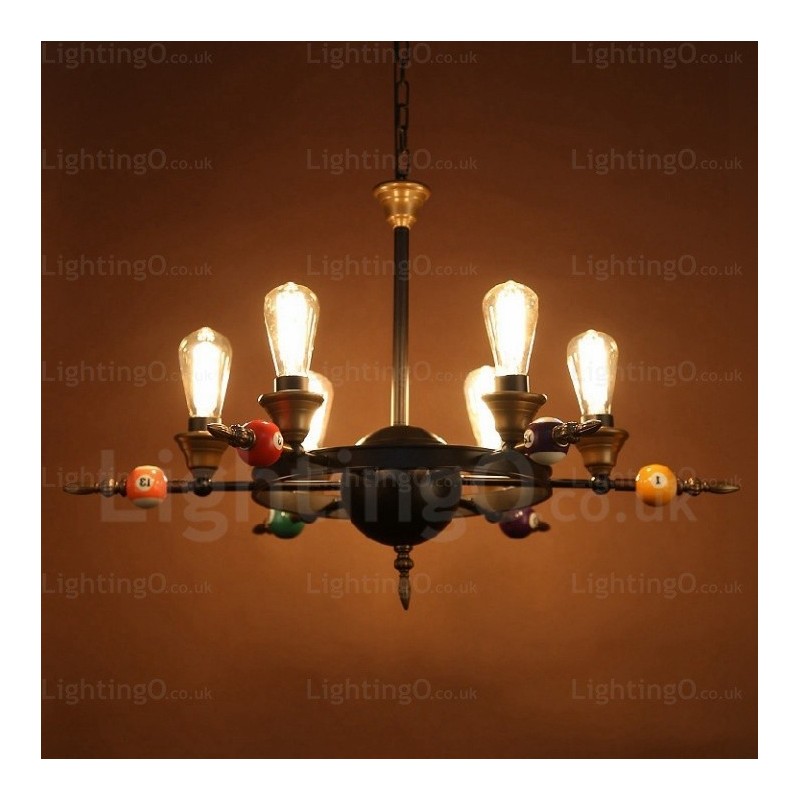 4 Light Country Rustic Vintage Retro Pendant Light