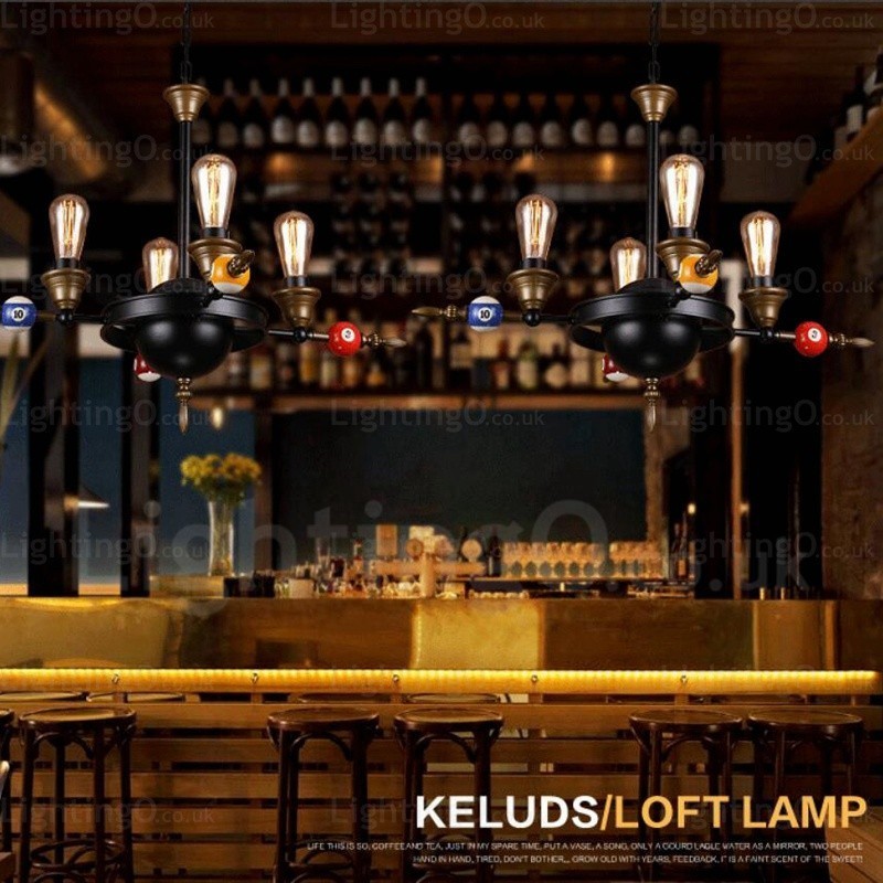 4 Light Country Rustic Vintage Retro Pendant Light