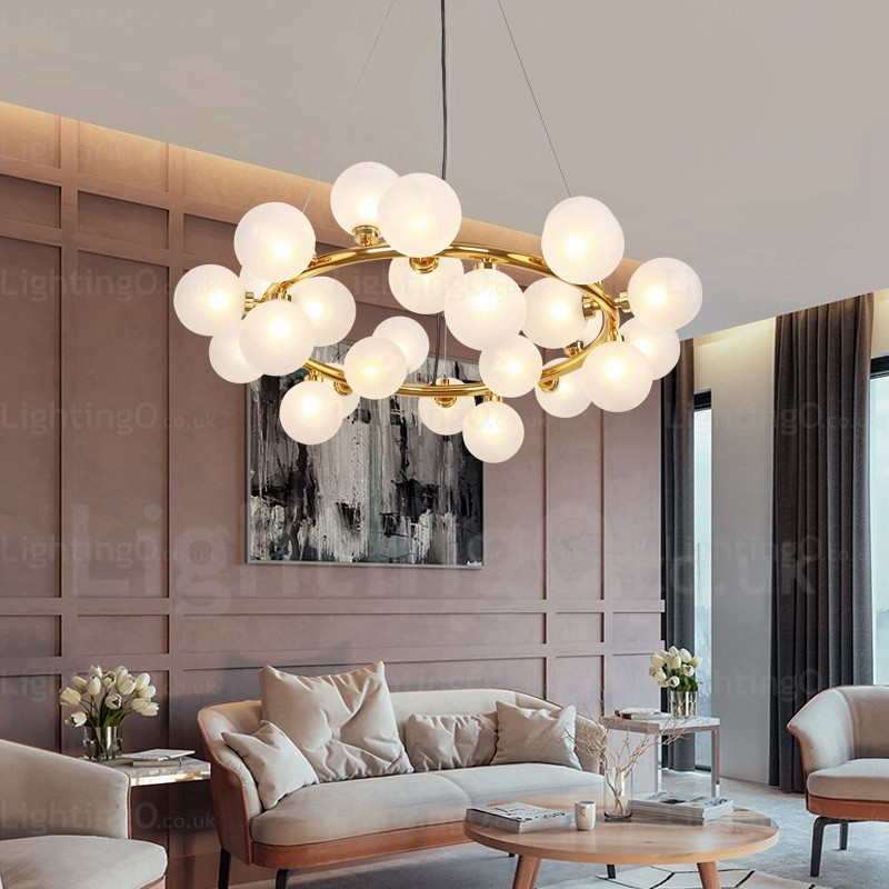 25 Light Nordic Pendant Light with Glass Shade