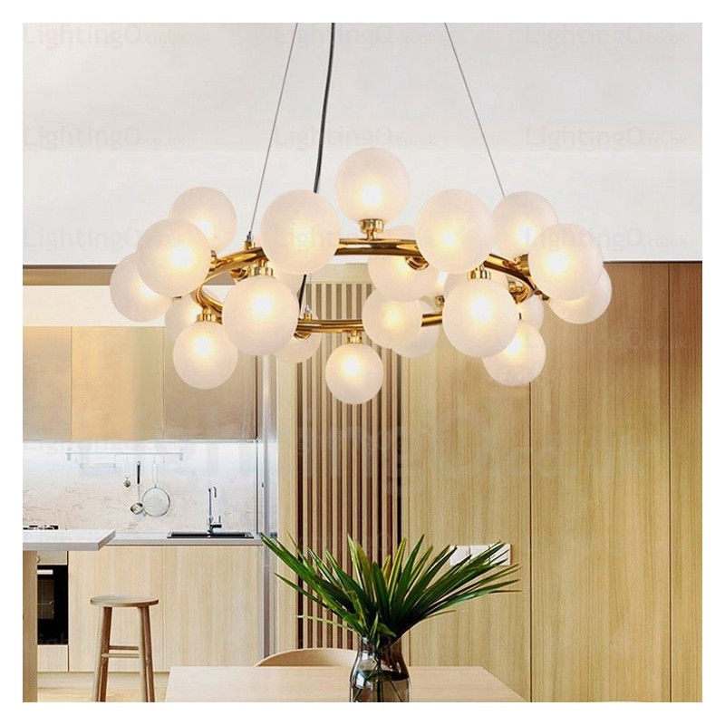 25 Light Nordic Pendant Light with Glass Shade