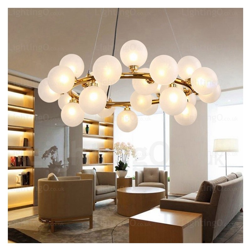 25 Light Nordic Pendant Light with Glass Shade