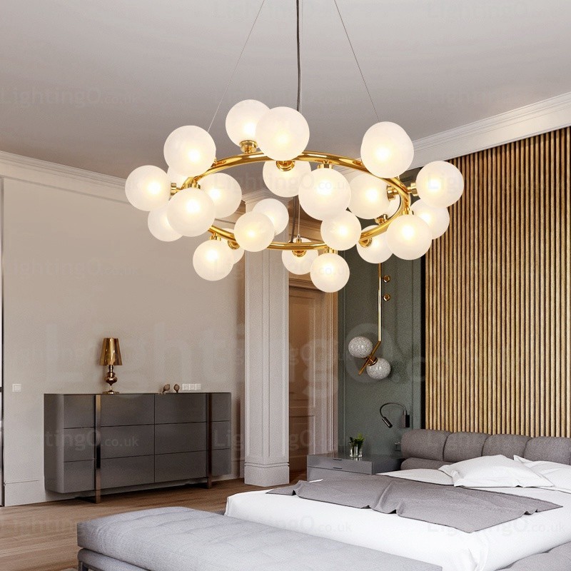 25 Light Nordic Pendant Light with Glass Shade