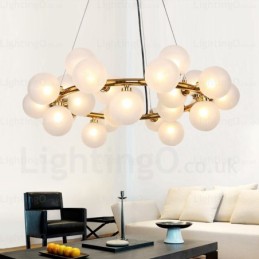 25 Light Nordic Pendant Light with Glass Shade