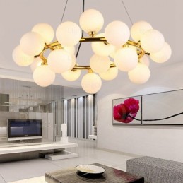 25 Light Nordic Pendant Light with Glass Shade