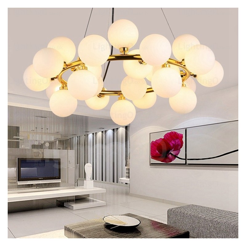 25 Light Nordic Pendant Light with Glass Shade