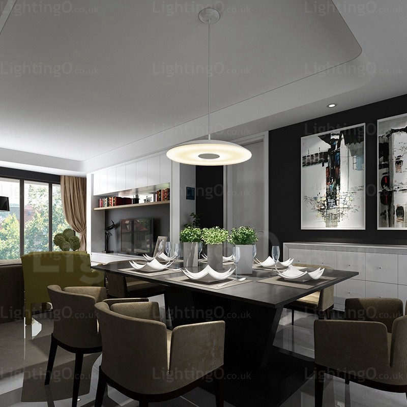 1 Light Modern Contemporary Pendant Light with Glass Shade