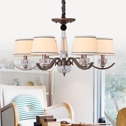 Crystal Chandelier 6 Lights Fashion Painting Metal