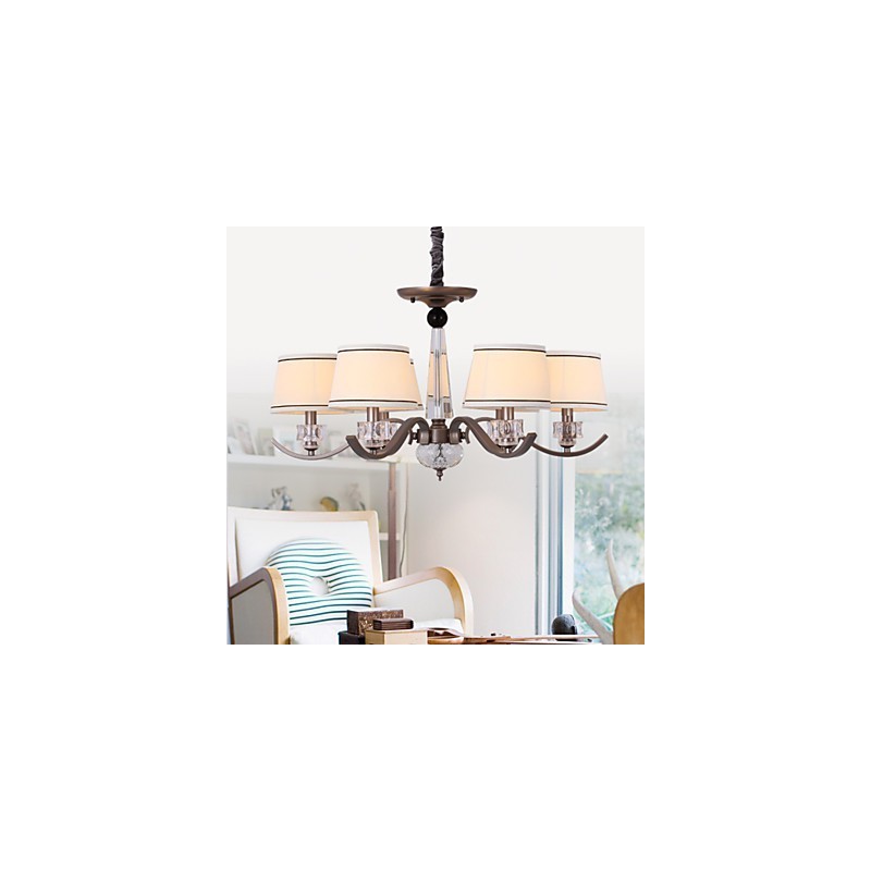 Crystal Chandelier 6 Lights Fashion Painting Metal