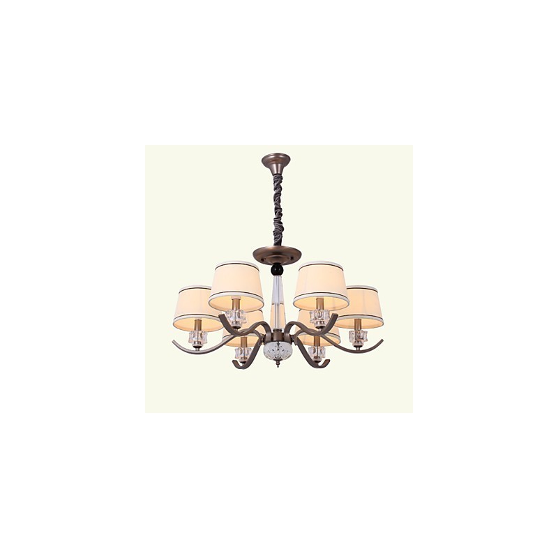 Crystal Chandelier 6 Lights Fashion Painting Metal