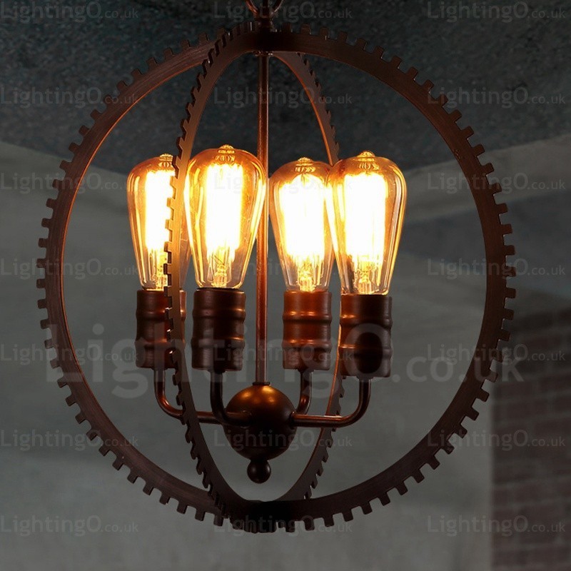 4 Light Vintage Retro Pendant Light