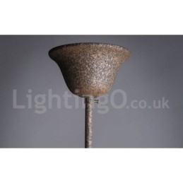 6 Light Diameter 60CM Vintage Crystal Painting Metal Chandelier Rusty Iron Colour Pendant Light