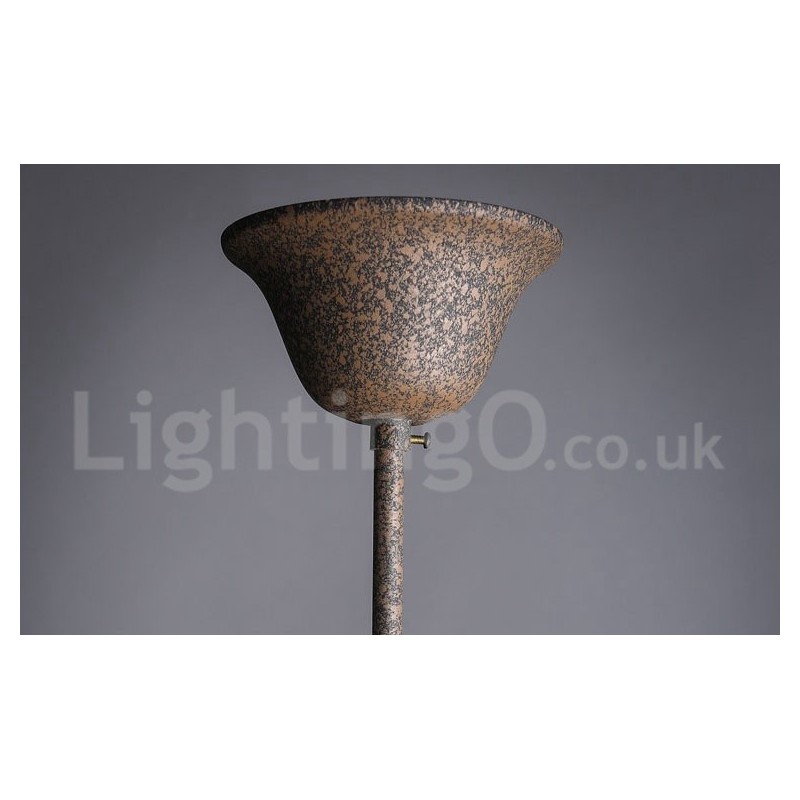 6 Light Diameter 60CM Vintage Crystal Painting Metal Chandelier Rusty Iron Colour Pendant Light