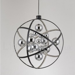 Diameter 50CM 80CM Vintage Globe Chandelier Rusty Colour Pendant Light