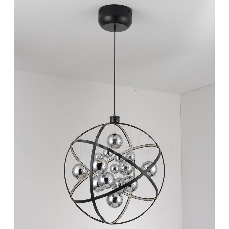 Diameter 50CM 80CM Vintage Globe Chandelier Rusty Colour Pendant Light