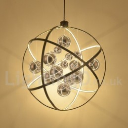 Diameter 50CM 80CM Vintage Globe Chandelier Rusty Colour Pendant Light
